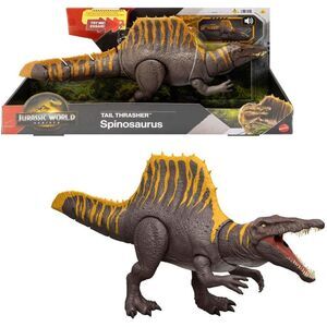 Mattel Jurassic World Rebirth Tail Thrasher Spinosaurus Action Figure w/ Attacks
